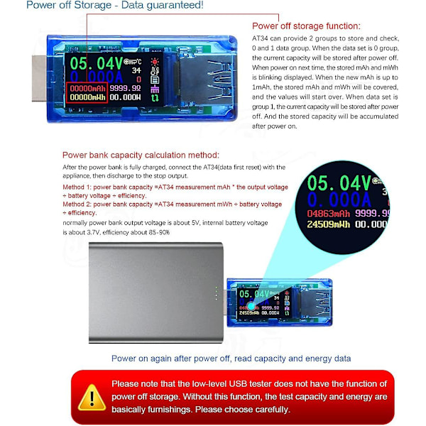 USB 3.0 Tester Multimeter 3.7-30V 0-4A USB Spændingstester USB Digital Strøm Og Spænding