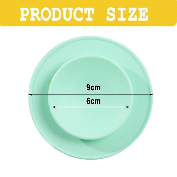 (2-pack) Barnbestick Set Barn Magisk Sugmatta Bärbar Sugproppar Anti-halk Tallrik Skål Bestick Placemat green