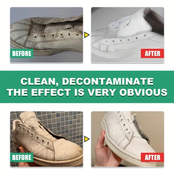 1 st Hotsäljande skor för att ta bort fläckar, gulning, geloxidation och rengöring av fläckar och gula kanter utan vattentvätt för små vita skor