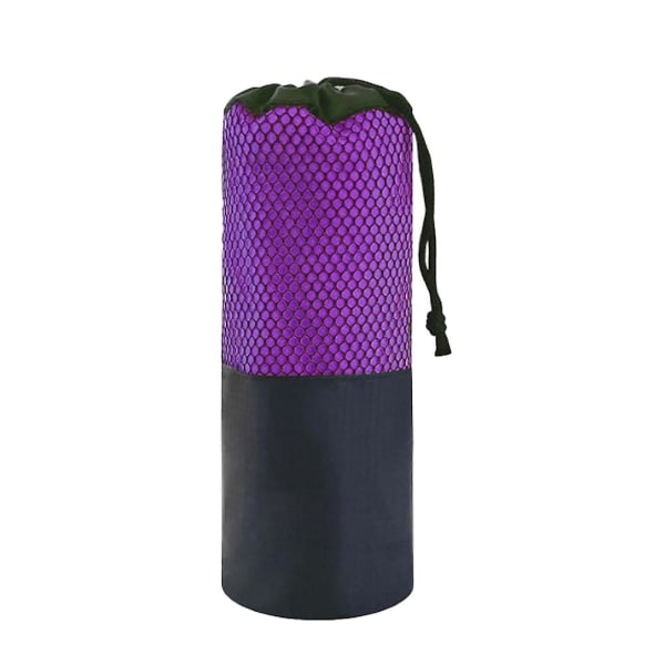 1 par dubbelsidig sammet snabb torkande handduk, ultrafin fiber sport handduk, absorberande bärbar yoga fitness handduk purple