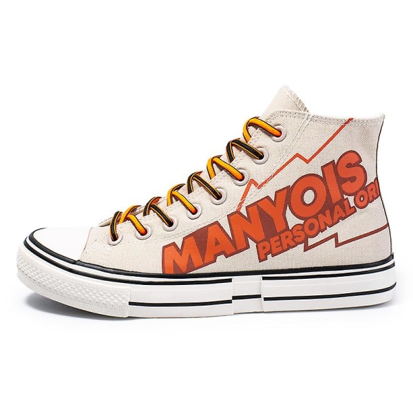 Herre Canvas Sko Mote Joggesko Lav Topp Tennissko Snøring Fritidssko 3D8770 White EU 42