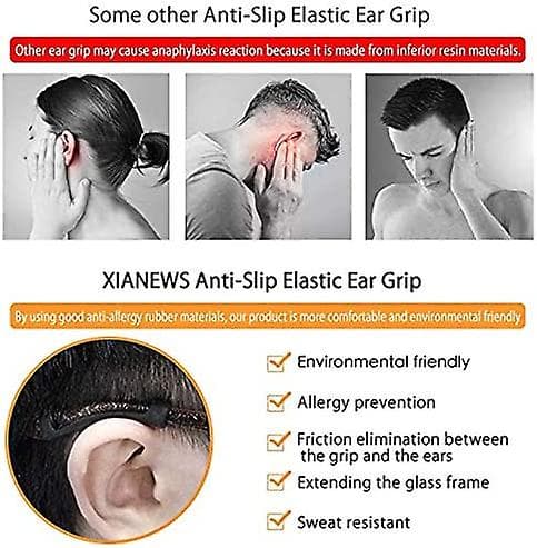 Silikonbriller Temple Tips Sleeve Retainer, Anti-Skli Elastisk Komfortabel Briller