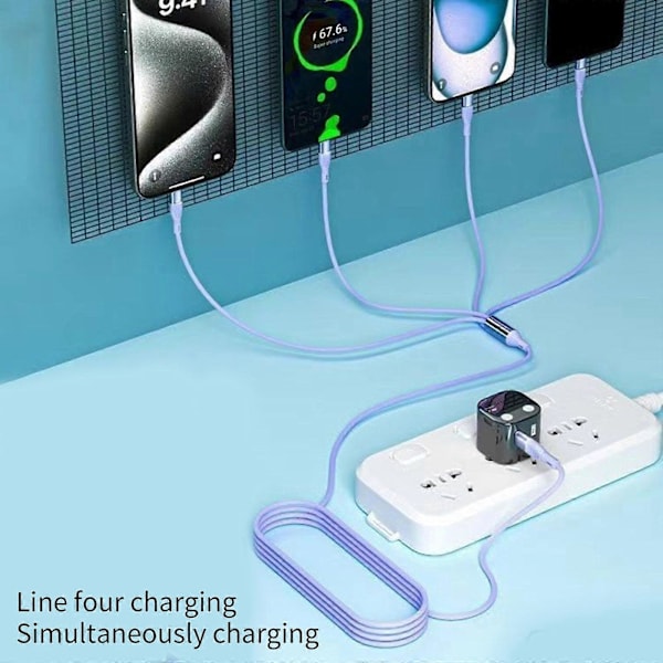 USB C -monilatauskaapeli USB C/Micro USB -liittimillä, USB C - monilatauskaapeli puhelimelle 3 type c apple
