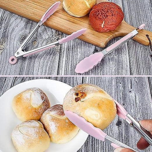 Mini Silikone Bestikholder Sæt Med Tre, 7 Tommer, Pink