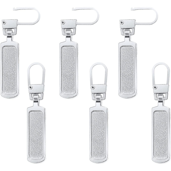 6 st dragkedjor ersättning, metall dragkedjor dragkedjor avtagbara dragkedjor handtag taggar gripper reparation fixer reparationssats för jacka stövlar jeans kappa resväska