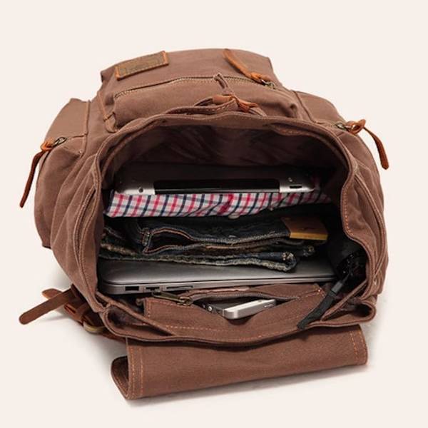 Canvas ryggsäck unisex vintage vardaglig ryggsäck laptop dagryggsäckar väska skolväska student bokväska skolväska svart
