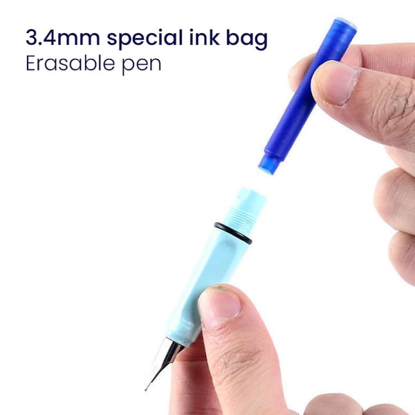 Termiskt raderbara bläckkapslar 3,4 mm påfyllningar för kontorsmaterial Blue Black 100 Pens