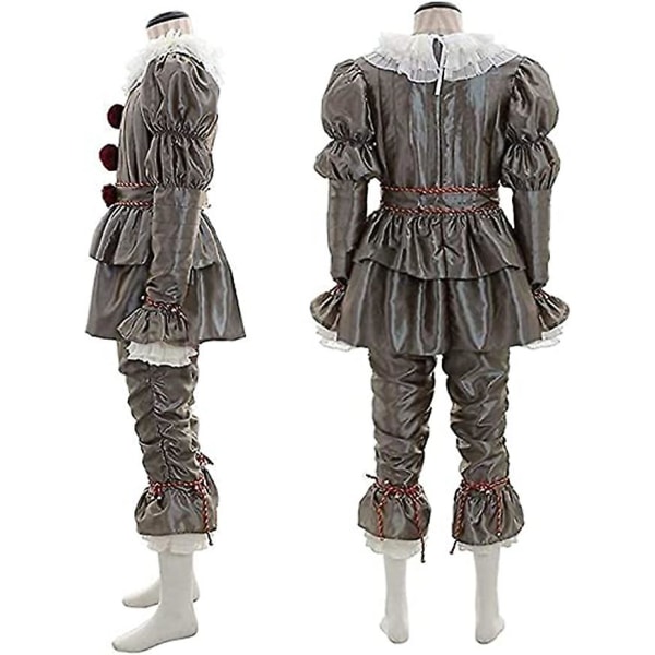 Barn Vuxna Clown Halloween Outfit Cosplay Kostym Pennywise Cos Child 130cm