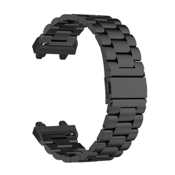 Urrem i rustfrit stål til Huami Amazfit T-Rex 2, foldespænde med tre perler Black
