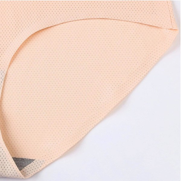 Dam Fashion Panties, Sexiga Underkläder Leopard Print Solid Color Ice Silk Seamless Panties Style 2 L