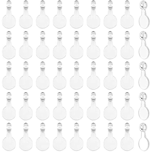 400 st Glue-on Berlocker för Hängande Platta Runda Akryl Transparenta Kabokoner Platta Pad Berlocker Charms för Hantverk Smyckestillverkning