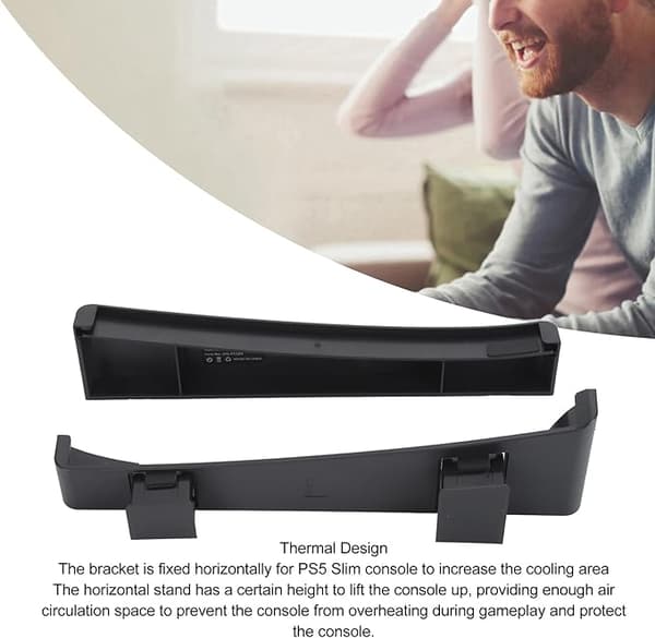Horisontalt stativ til PS5 Slim Console, PS5 Base Stand, skridsikker bund