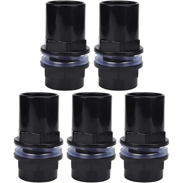 Akvarieslangekoblinger, 5 stk./sett Rett Pvc Vannslangekobling (32mm)