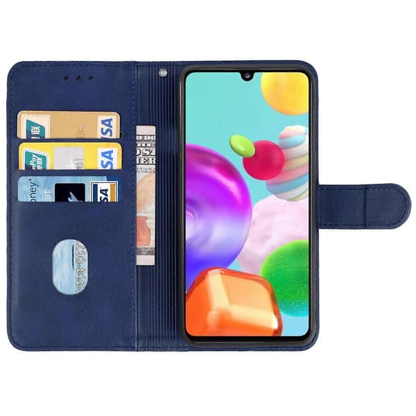 Læder telefoncover til Samsung Galaxy A41 EU Version Blue