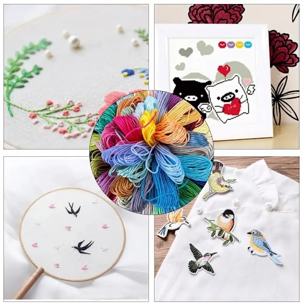 Set med 50 härvor broderigarn - Färgsorteringar