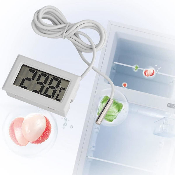 Vattentermometer, LCD-digitaltermometer för akvariefiskar och reptiler som ödlor och sköldpaddor