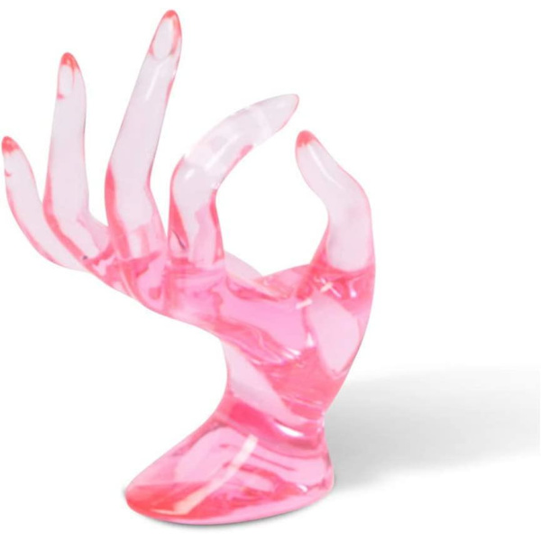 Handform smyckesdisplayhållare armband ring klocka stativ stöd hållare stativ armband smyckesdisplayhållare för smycken (rosa)