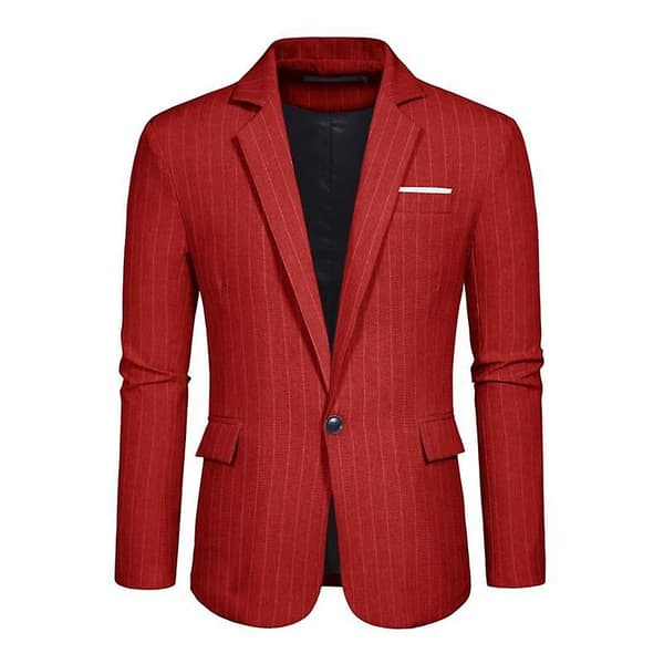 Herr Blazer Slim Fit Kavaj, Enknäppt Enknapps Kavaj Red L