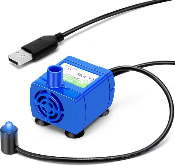 Kattvattenfontänpump, husdjursvattenfontänpump kompatibel motor