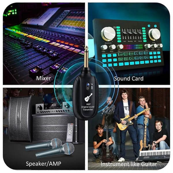 A88T Trådløst Gitar System Elektrisk Gitar Pickup Lydsender Mottaker For Elektrisk Gitar