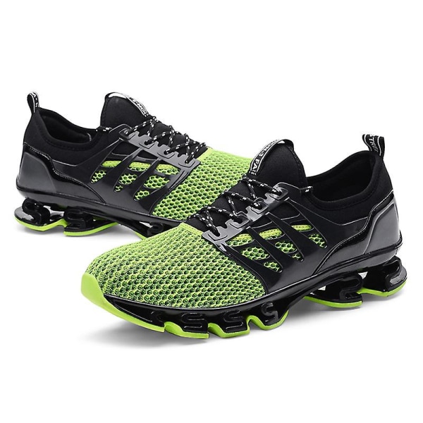 Sport löparskor för män Mesh andas Trailrunners Mode Sneakers K06 Green EU 47