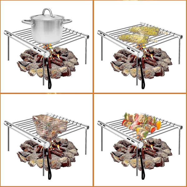 Griller, Grill i rustfritt stål, Bærbar grill, Campinggrill
