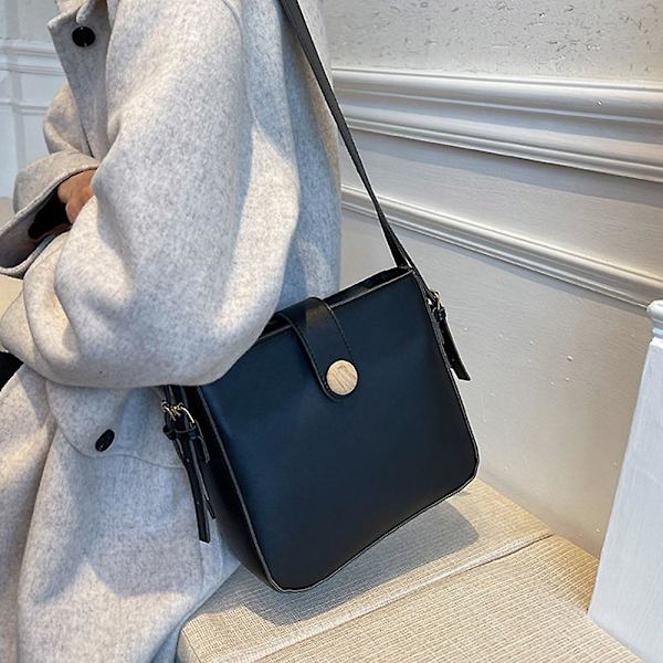 Crossbody Vesker For Stropp Håndveske Crossbody Sling Vesker For Kvinner| Vegansk Skulderveske i Lær black