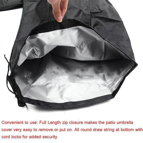 Utomhusparasollskydd Parasollskydd för Cantilever Parasol Utomhusparasollskydd Vattenavvisande tyg Svart 30*81*45cm