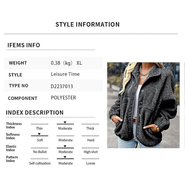 Flickhöst Cardigan Coat 4 Storlekar Välj S/m/l/xl För Flickkvinna Mamma Älskare S Black