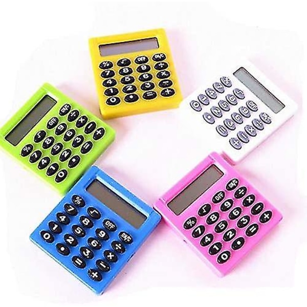 Lommeregner, 5 stk. 8-cifret elektronisk mini bærbar lommeregner til matematikundervisning, basiskontor