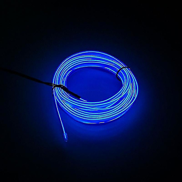 5m Bil Inredning Tillbehör Atmosfär Lampa Kallt Ljus Linje Diy Dekorativ Instrumentpanel Konsol Auto Led Ambient Ljus Blue 3 meters