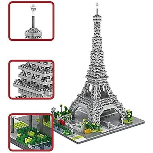 Byg Eiffeltårnet Miniature Klodser Sæt, 3369 Brikker Miniature Klodser 3d Puslespil Legetøj, Gaver Til Voksne Og Børn