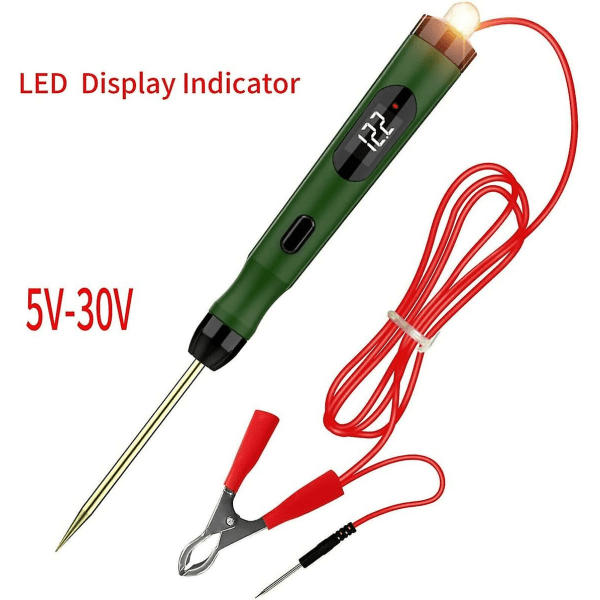 Bil Elektrisk Krets Tester Sond 5v-30v Digital Display Krets Test Penna Bil Krets Tester Lampa Spänning Test Penna