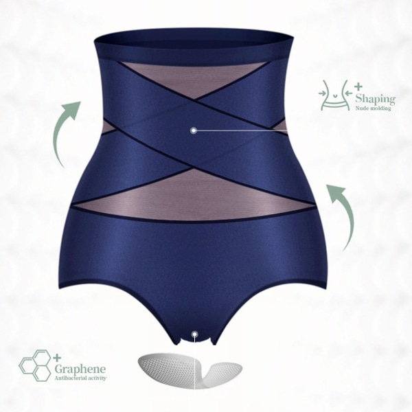 Kvinnors rumphöjare Shapewear Hög midja Tummys kontroll Body Shaper trosor L Gray