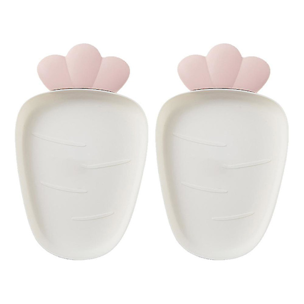 Bakker Snacks Tallerkener Sæt Skåle, 2 Pakker Tallerkener Serveringsfade Madbakke Kreative Serveringsbakker Kompatible Med White Strawberry