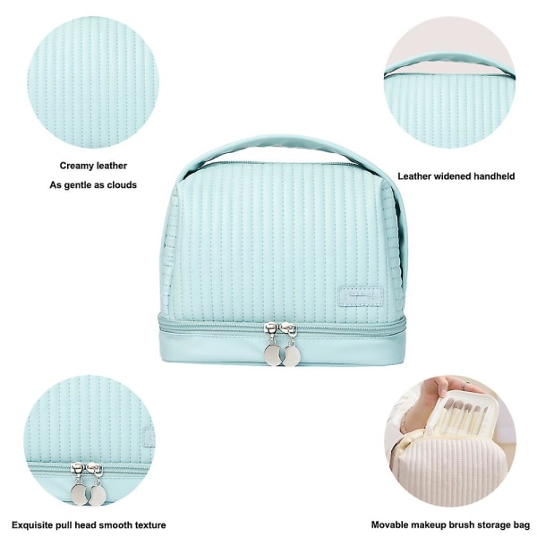Tvättpåse Pu Cosmetic Storage Bag Cosmetic Bag blue