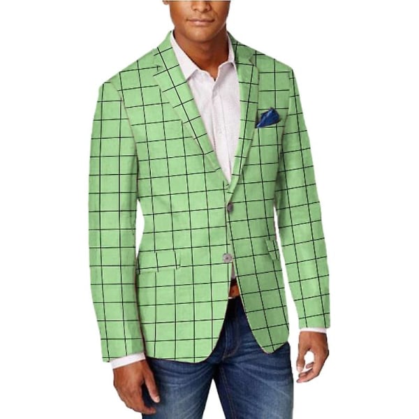 Casual Suit för män kavajjackor Lättviktssportkappor Green S