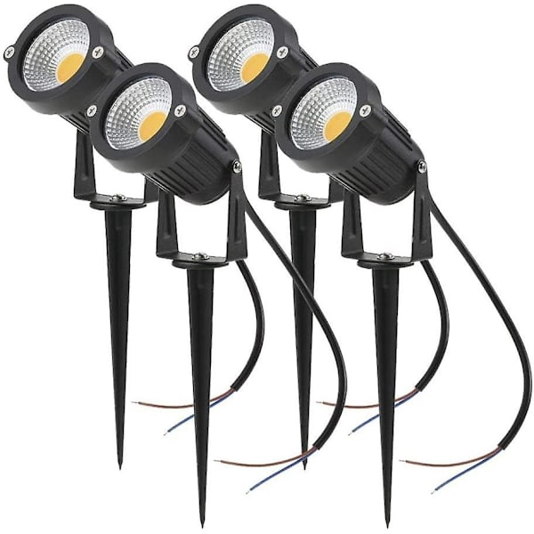 4 COB LED säädettävän kohdevalon sarja 5W 220V piikillä (kylmä valkoinen)
