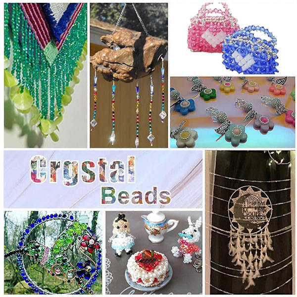 2880 stk. 24 farger Bicone Perler Fasetterte Akrylperler 6mm Regnbue Løse Perler Avstandsstykker Sortiment Parti for DIY Håndverk Armbånd Halskjede Øredobber Smykker Ma