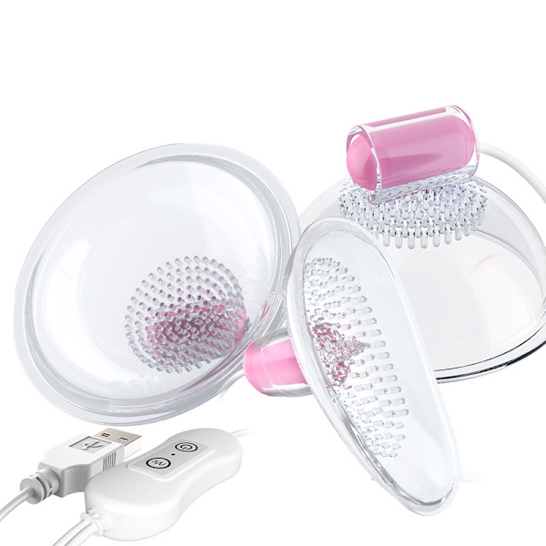Uppladdningsbar multifrekvens USB-bröstmassager - Vibrator sug stimulering av bröstet