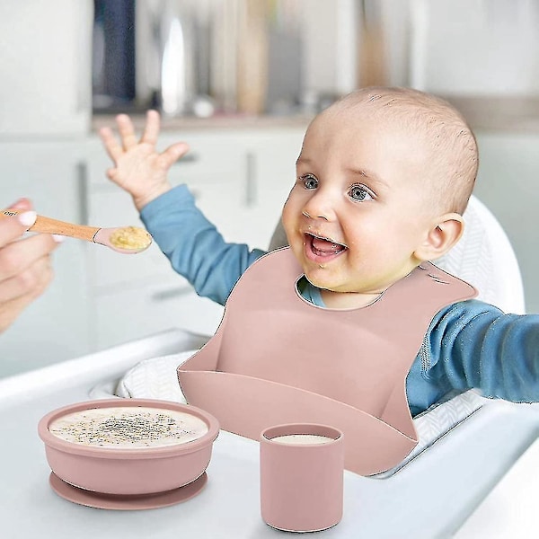 Matningsset, justerbar haklapp, sked, gaffelset för spädbarn 1 A