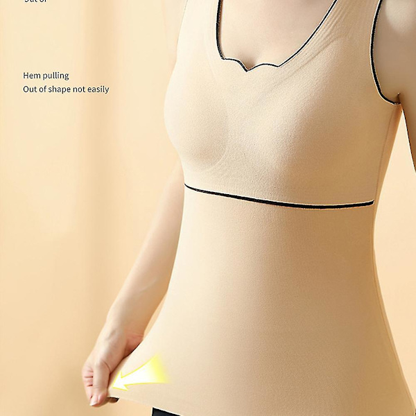 Indre Fleece Termovest Bedste Termoundertøj Til Piger Ærmeløse Intime Toppe XL Skin Color