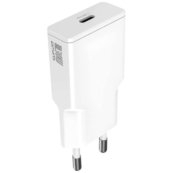 USB-C Sektorladdare GaN 30W Kompakt Format, Vit