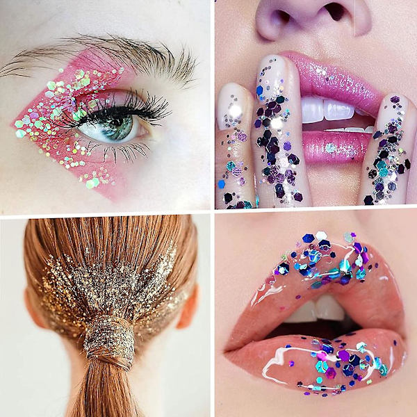 Laser Flash Powder Patch Nail Flash Powder Block Holografisk Flash Med Olika Storlekar Och Former style2