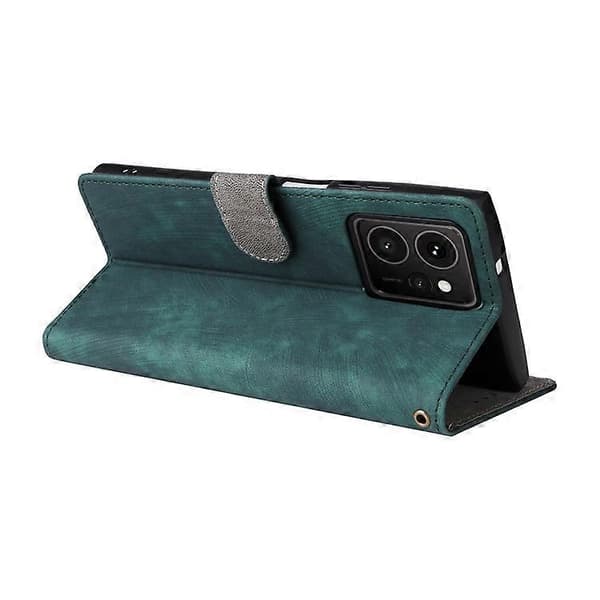 Kompatibel til HMD Skyline Wallet Case RFID PU Læder Cover Stand View Green