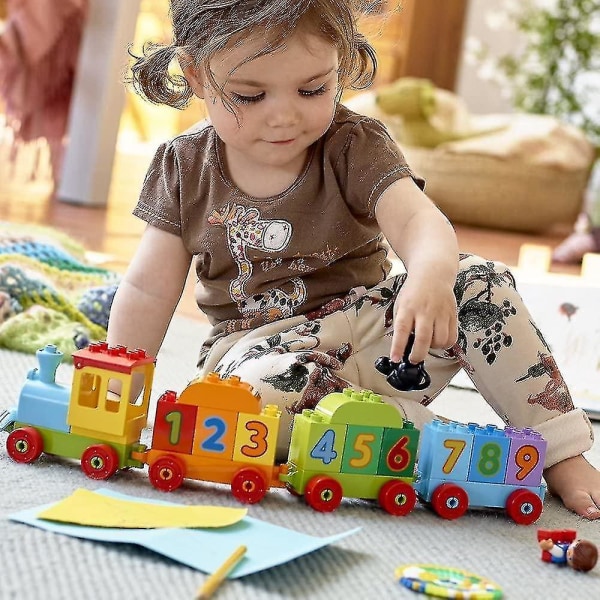 68st nummer tåg leksak tåg byggstenar lärande nummer pedagogisk leksak barn presenter lc1229
