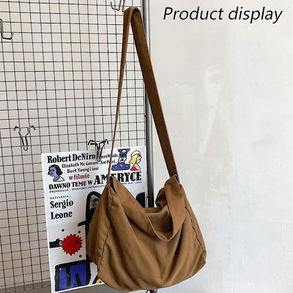 Canvas Læder Messenger Taske Skuldertaske Kryds Krops Taske Color