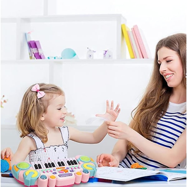 Leksakspiano för småbarn, 24 tangenter leksakspiano för bebis, multifunktionellt babypiano flickleksaker barn pianotangent leksak för småbarn, födelsedag