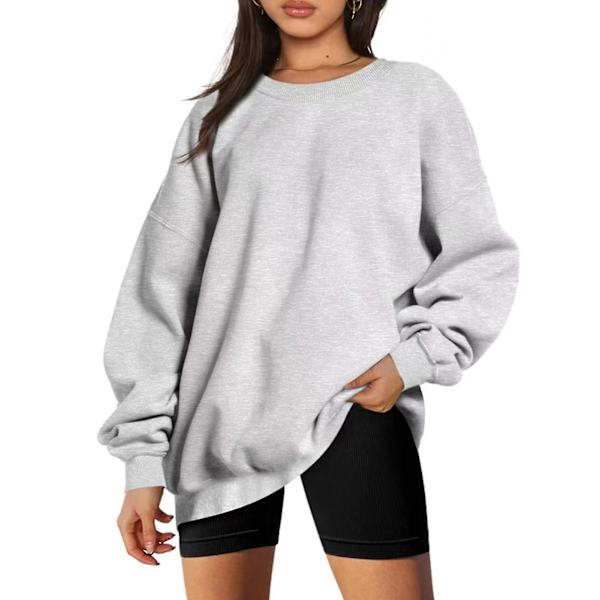 Naisten rento collegepaita kiristysnyörillä pitkähihainen huppari syksyyn ja kevääseen 2XL Gray