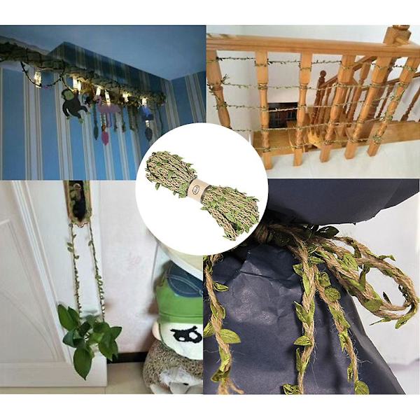 Vihreät Lehdet Lehtikoriste Nauha 21 Jaardia DIY Askarteluun Juhliin Häihin Kodin Koristeluun Style 1